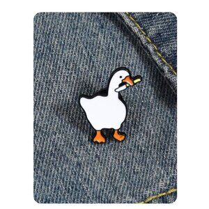 KILLER DUCK Untitled Goose Knife Enamel Lapel Pin NEW